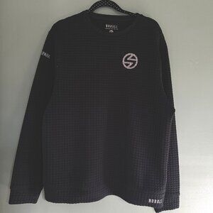 NoBull Men’s XL Black Spark FT Pull-On Seersucker Sweater Mini Square Knit